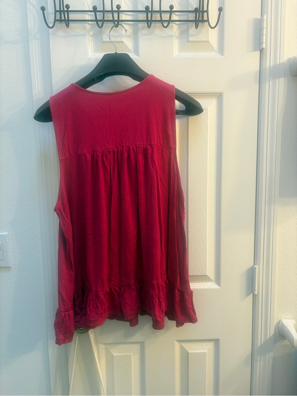 torrid Raspberry Crochet Yoke Super Soft Tank - Picture 2 of 3